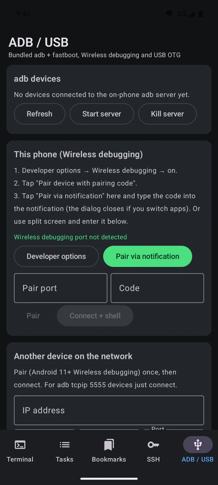 DroidTerm screenshot 2
