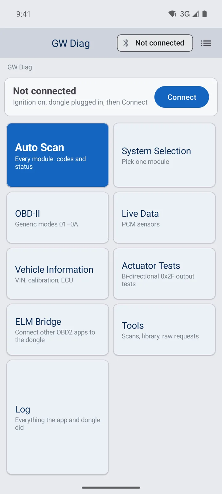GW Diag screenshot 1